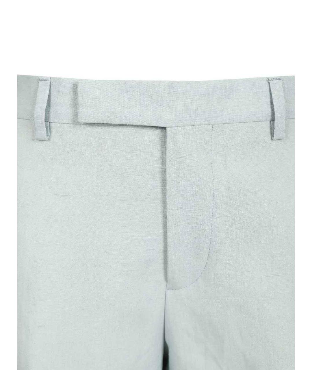 PAUL SMITH Голубые льняные повседневные брюки, фото 4