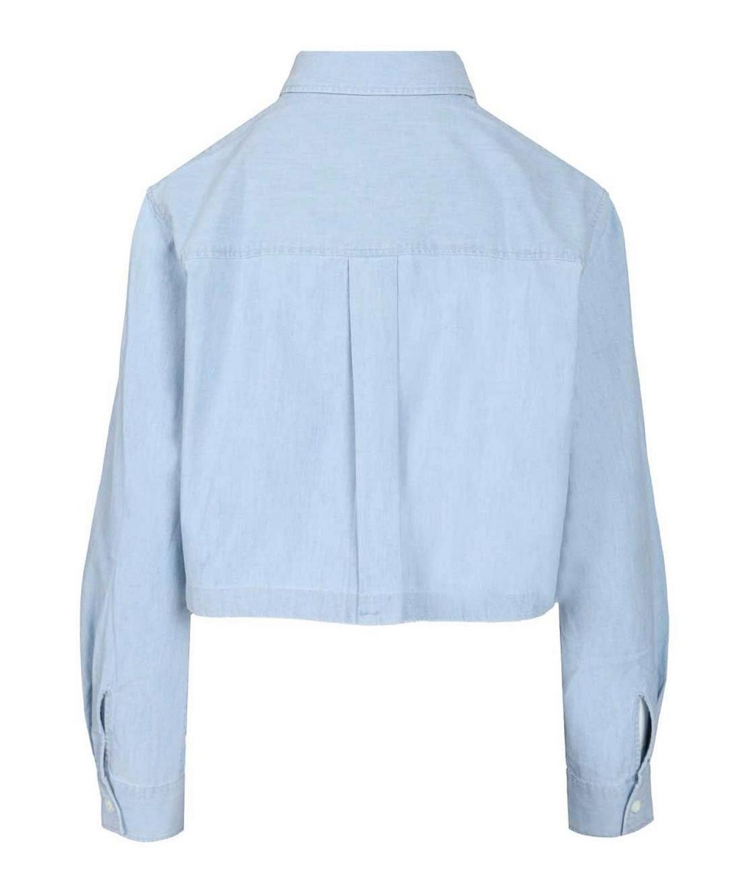 MAISON KITSUNE Голубая хлопковая рубашка, фото 2