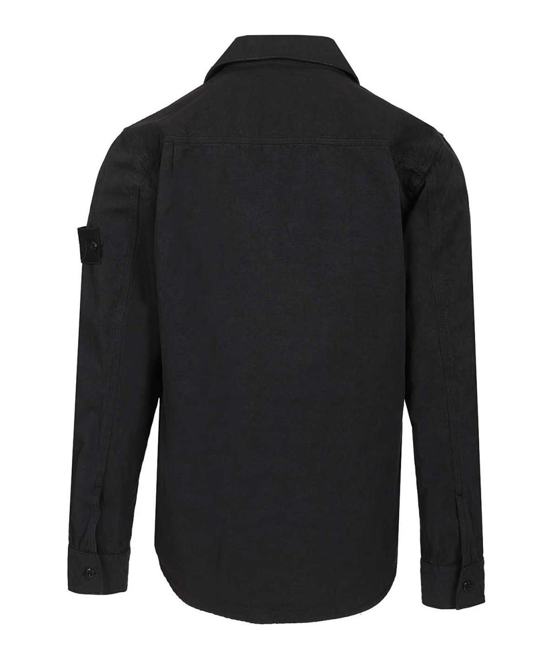 STONE ISLAND Темно-синяя хлопковая кэжуал рубашка, фото 2