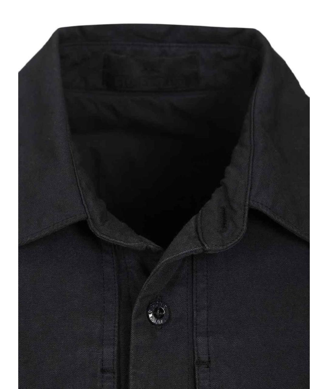STONE ISLAND Темно-синяя хлопковая кэжуал рубашка, фото 4