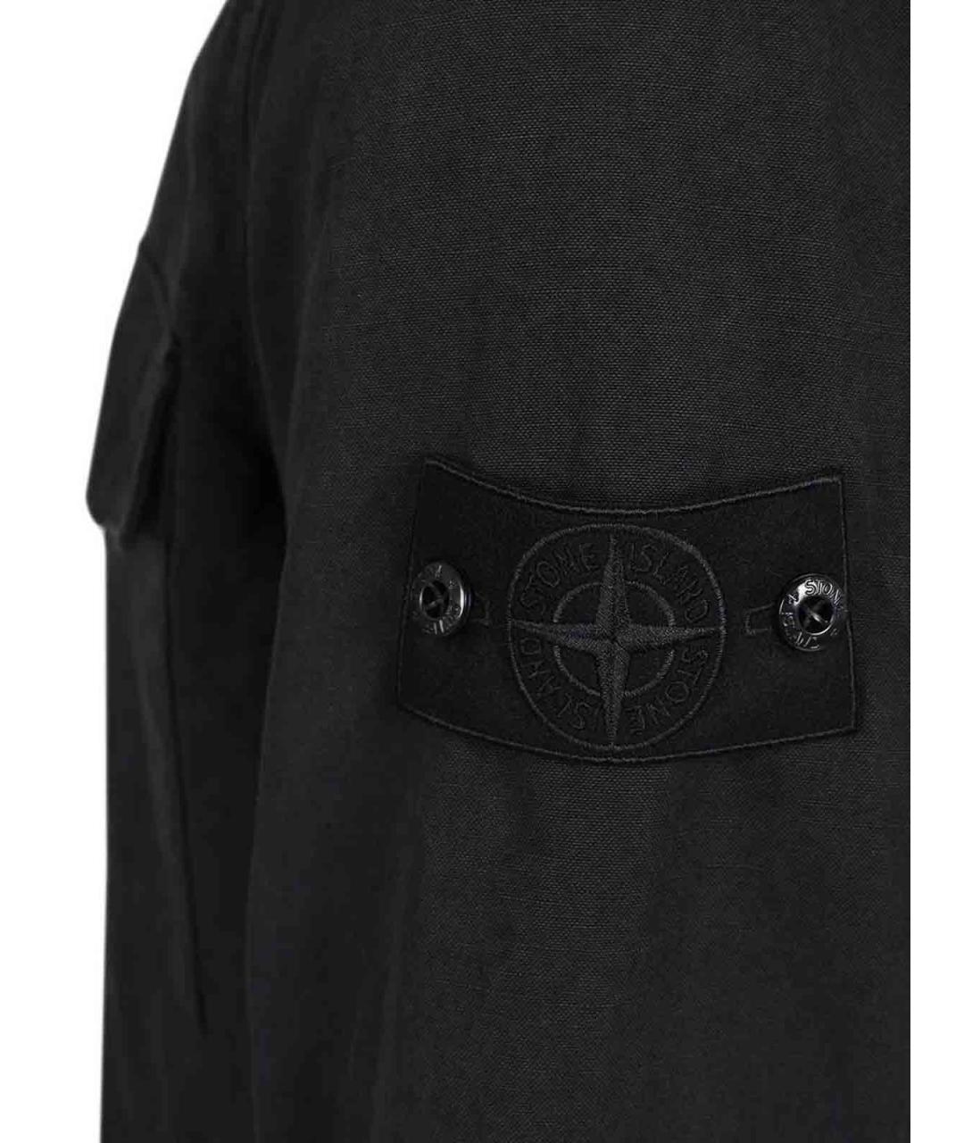 STONE ISLAND Темно-синяя хлопковая кэжуал рубашка, фото 6