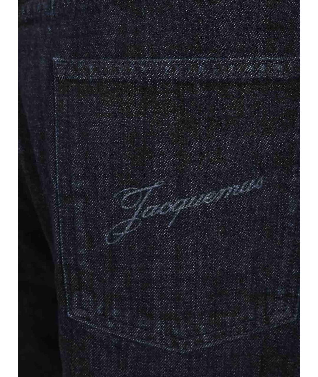 JACQUEMUS Синие хлопковые прямые джинсы, фото 5