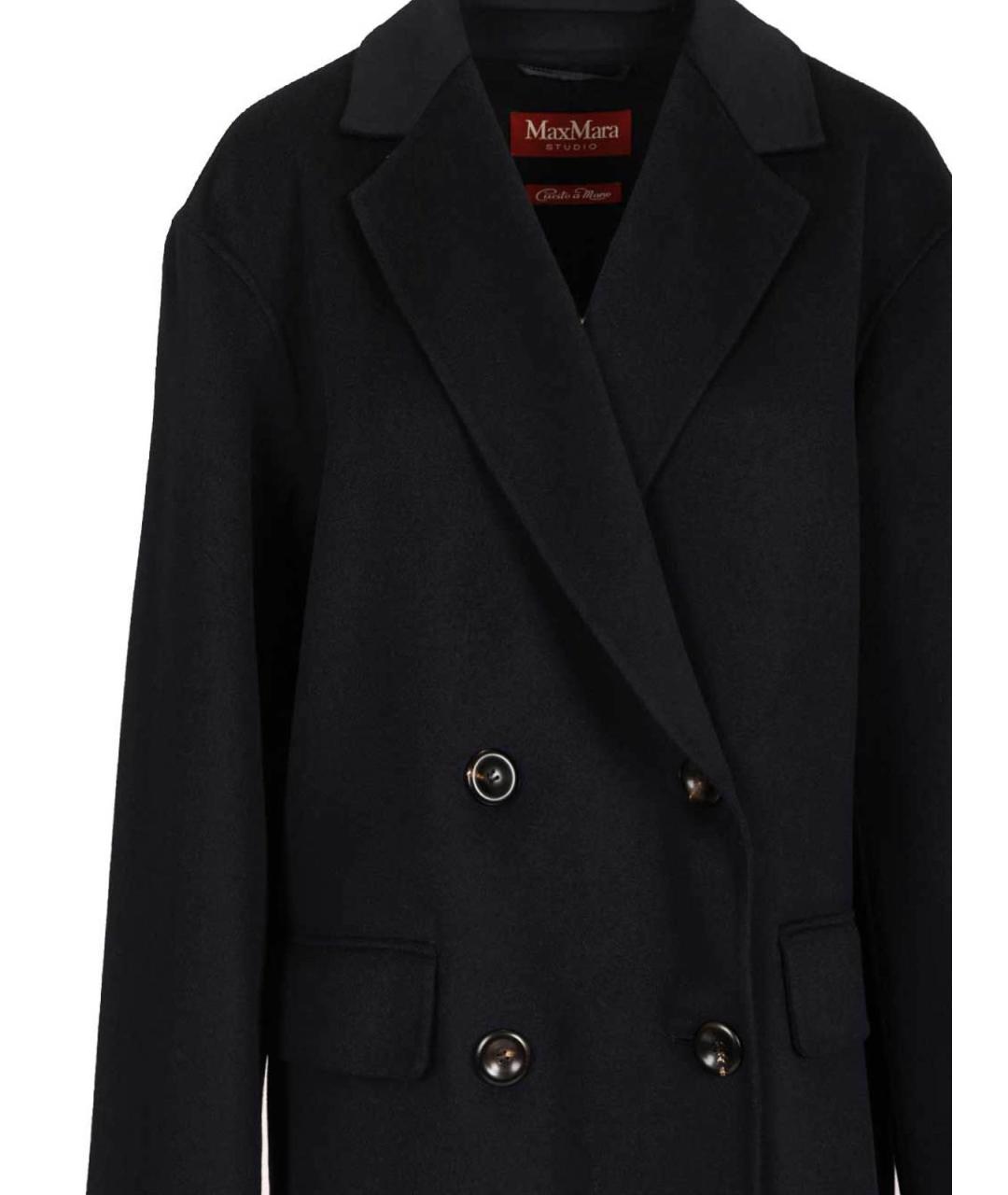 MAX MARA STUDIO Синее шерстяное пальто, фото 4