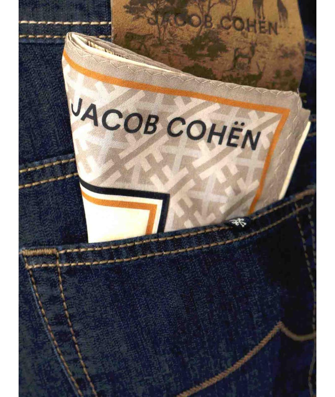 JACOB COHEN Синие хлопковые прямые джинсы, фото 4