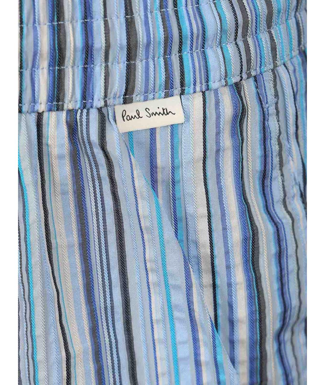 PAUL SMITH Синие полиэстеровые шорты, фото 4