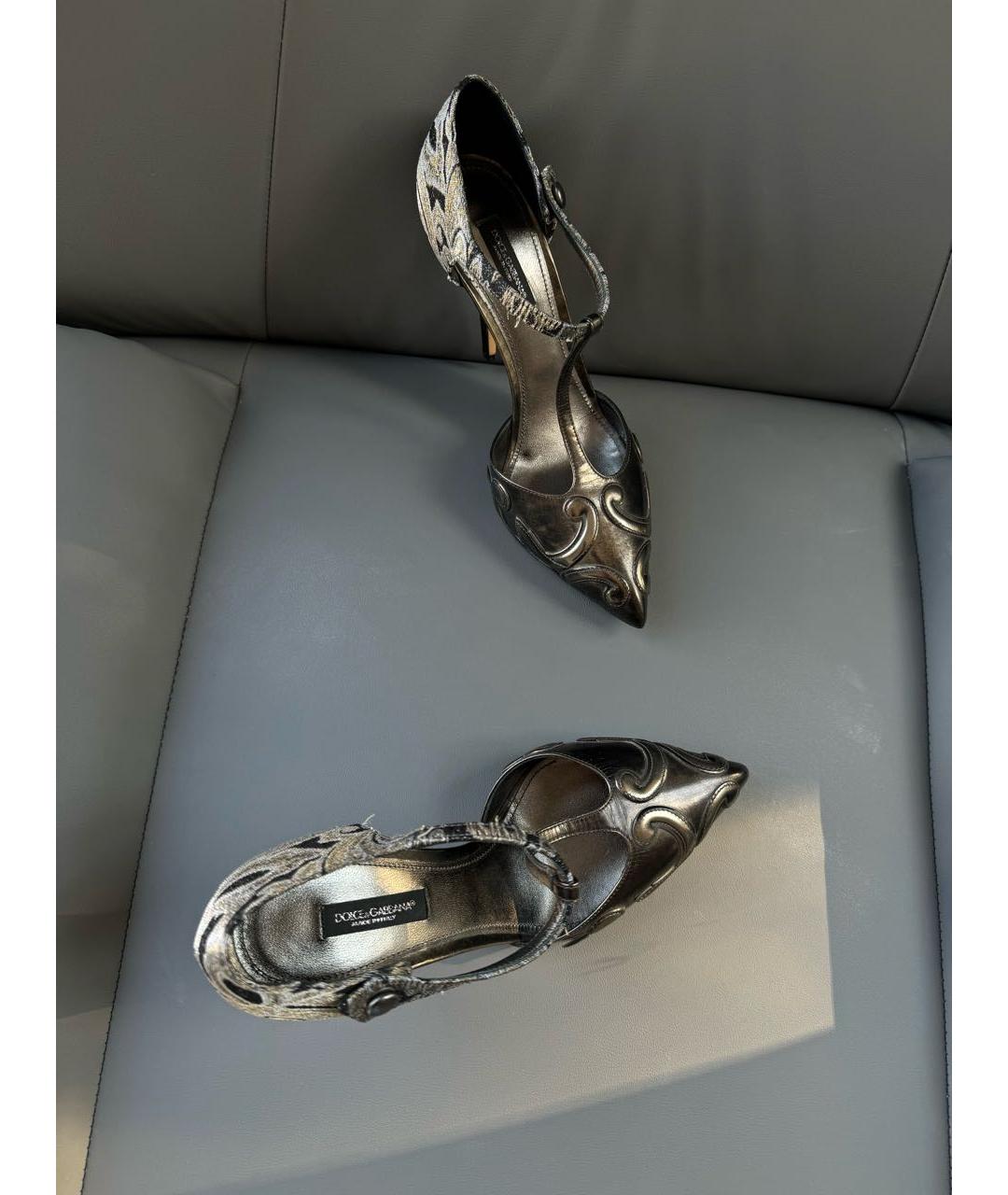 DOLCE&GABBANA Серые туфли, фото 7