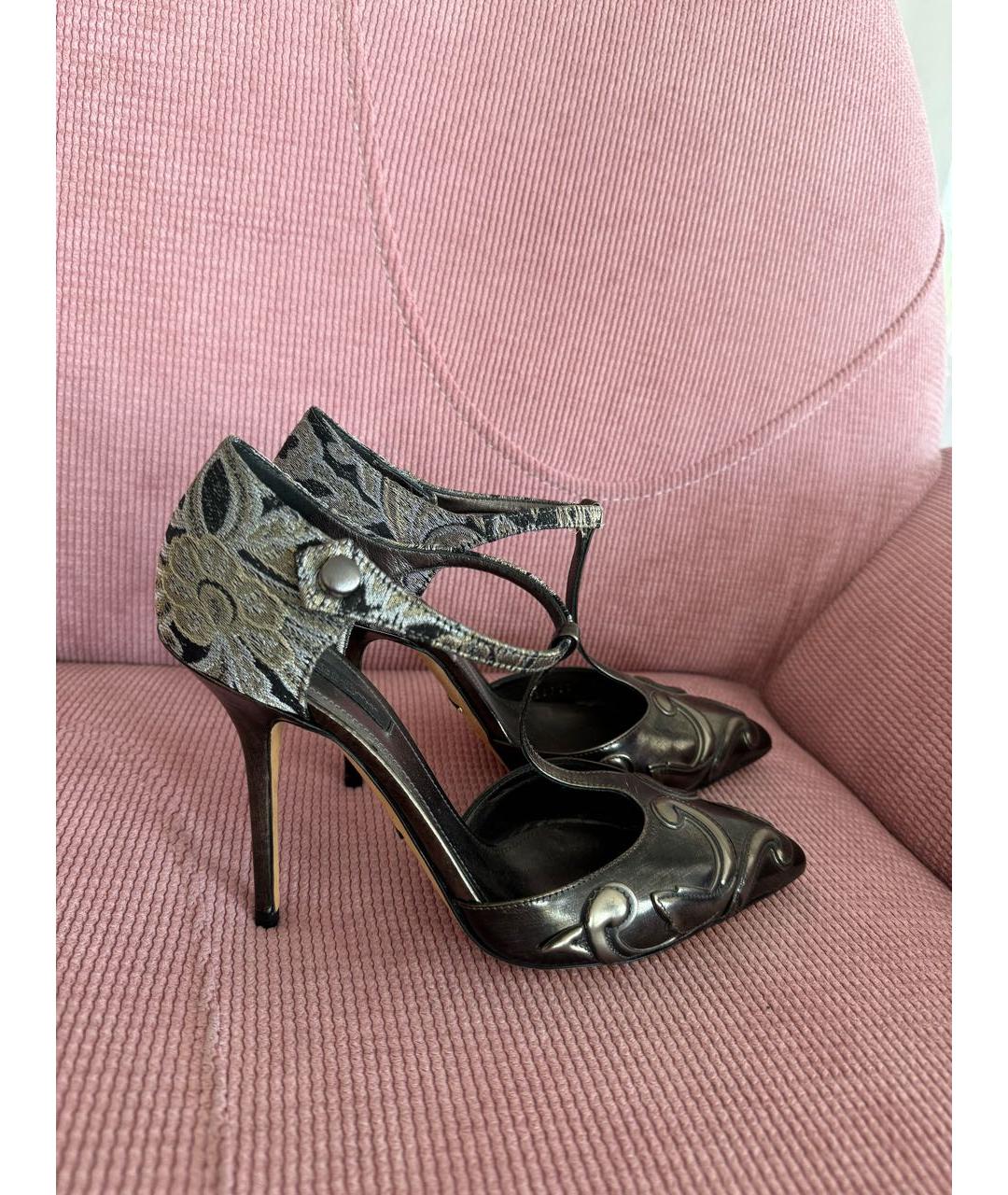 DOLCE&GABBANA Серые туфли, фото 6