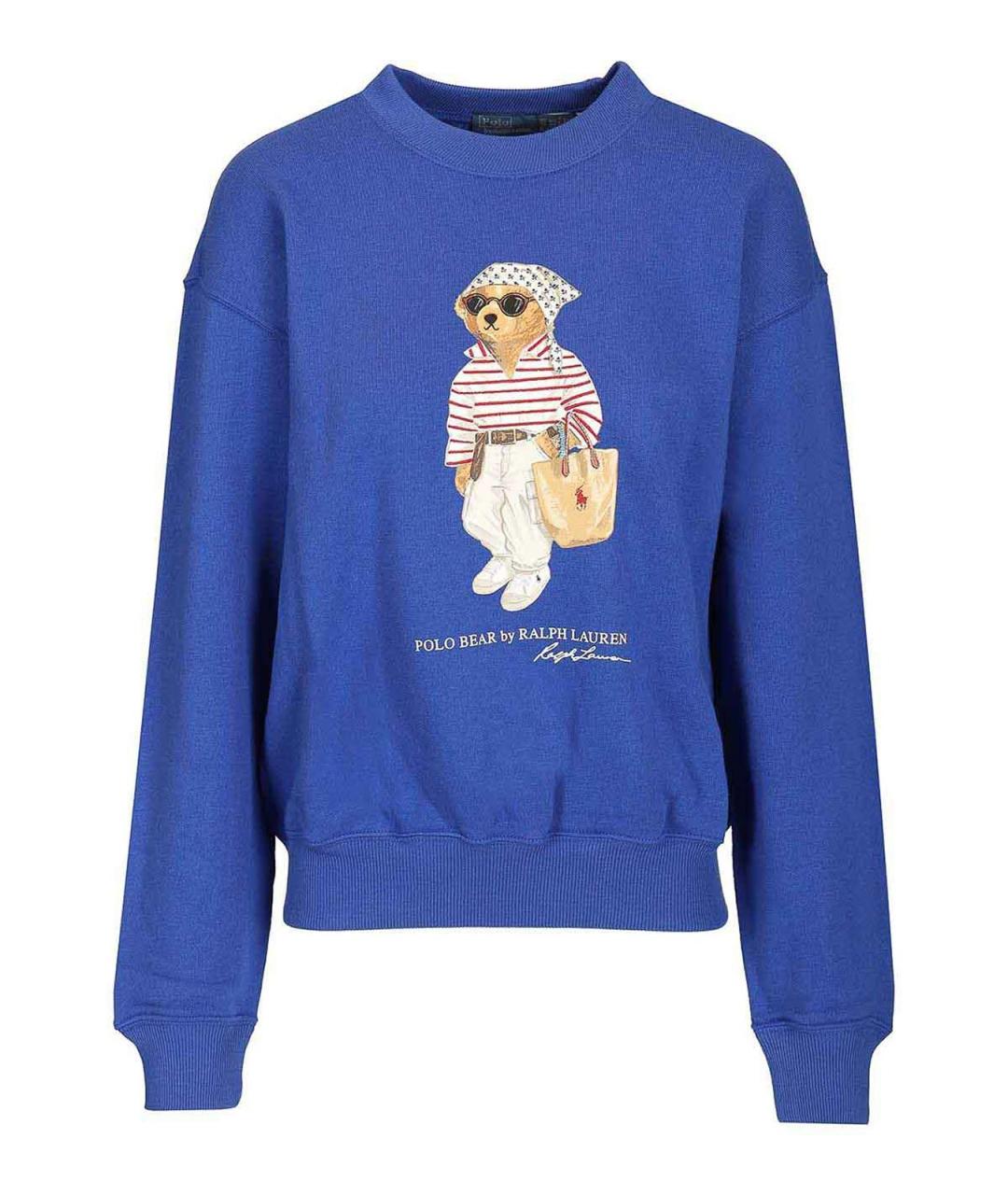 POLO RALPH LAUREN Синяя хлопковая футболка, фото 1