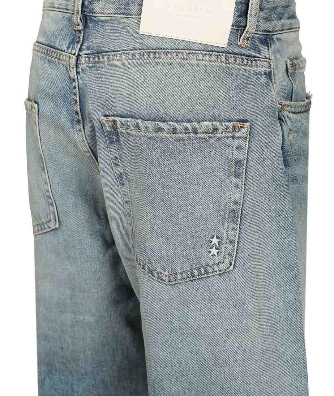 ICON DENIM Голубые хлопковые прямые джинсы, фото 4