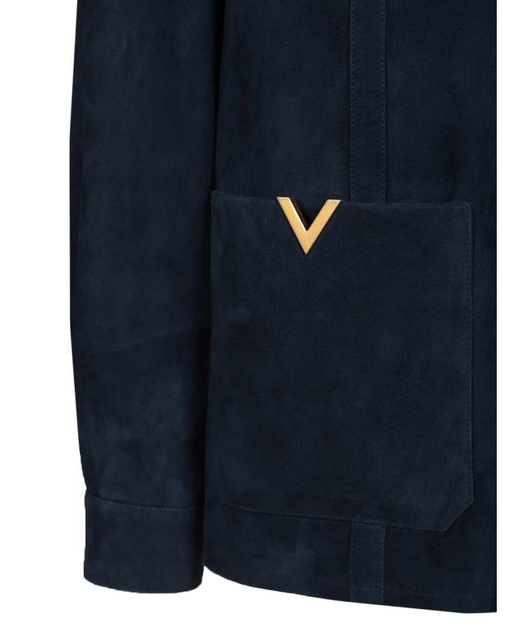 VALENTINO Синяя замшевая куртка, фото 4