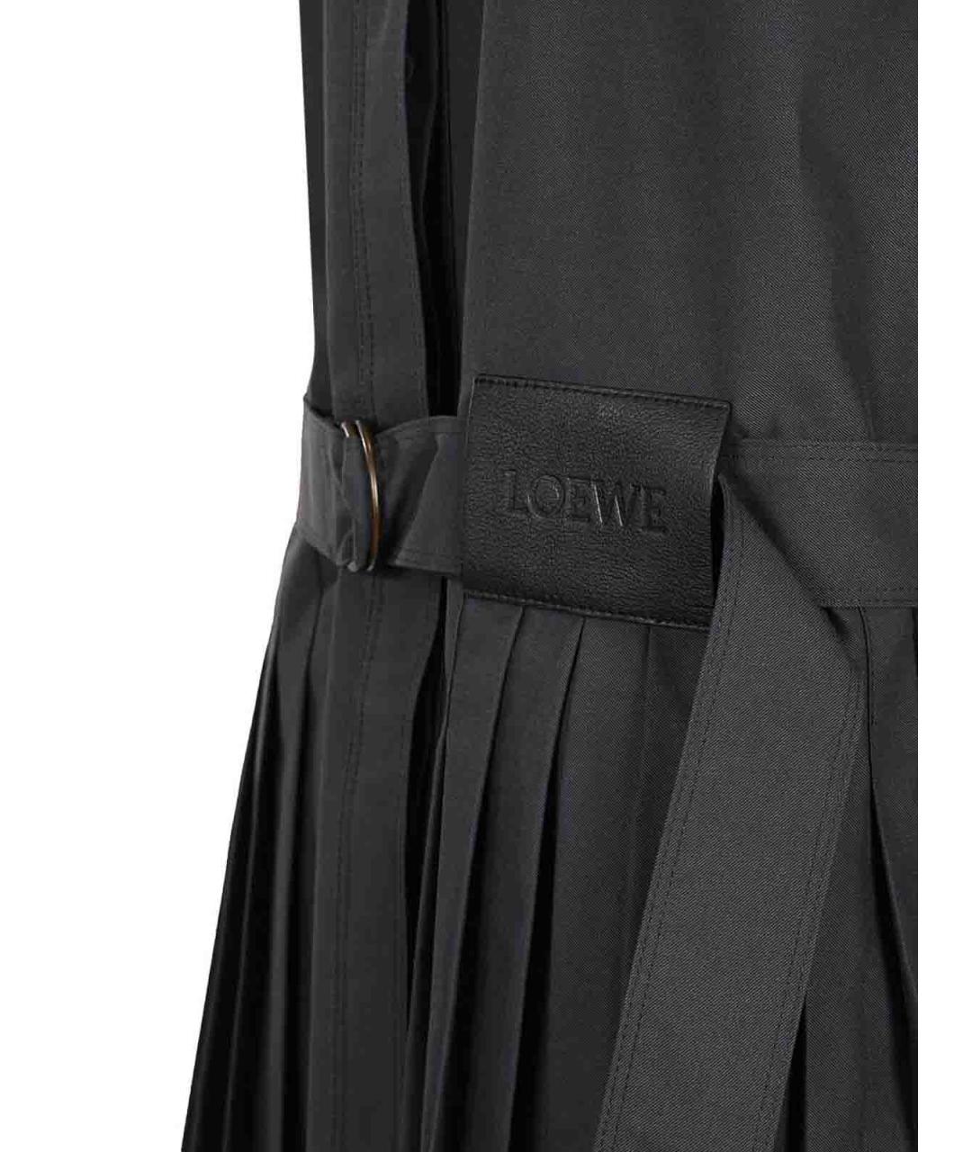LOEWE Темно-синее хлопковое повседневное платье, фото 5