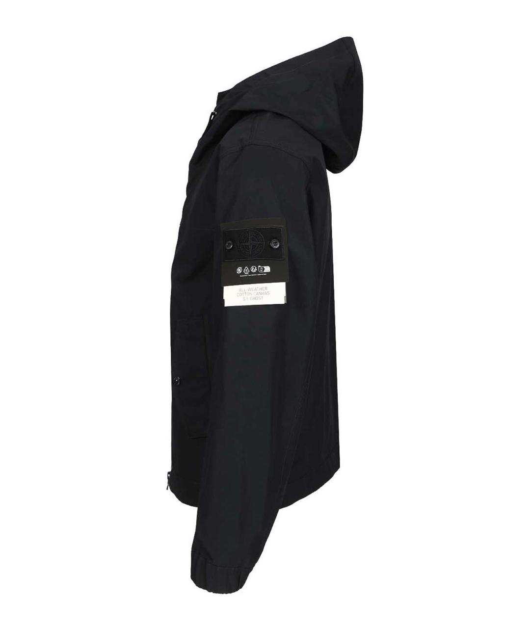 STONE ISLAND Темно-синяя хлопковая куртка, фото 3