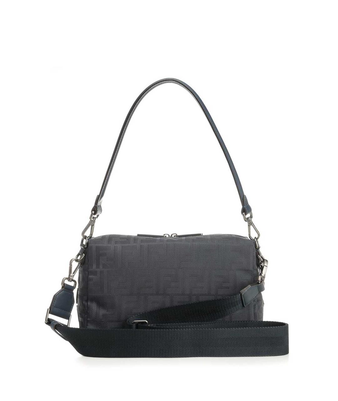 FENDI Синяя тканевая сумка на плечо, фото 3