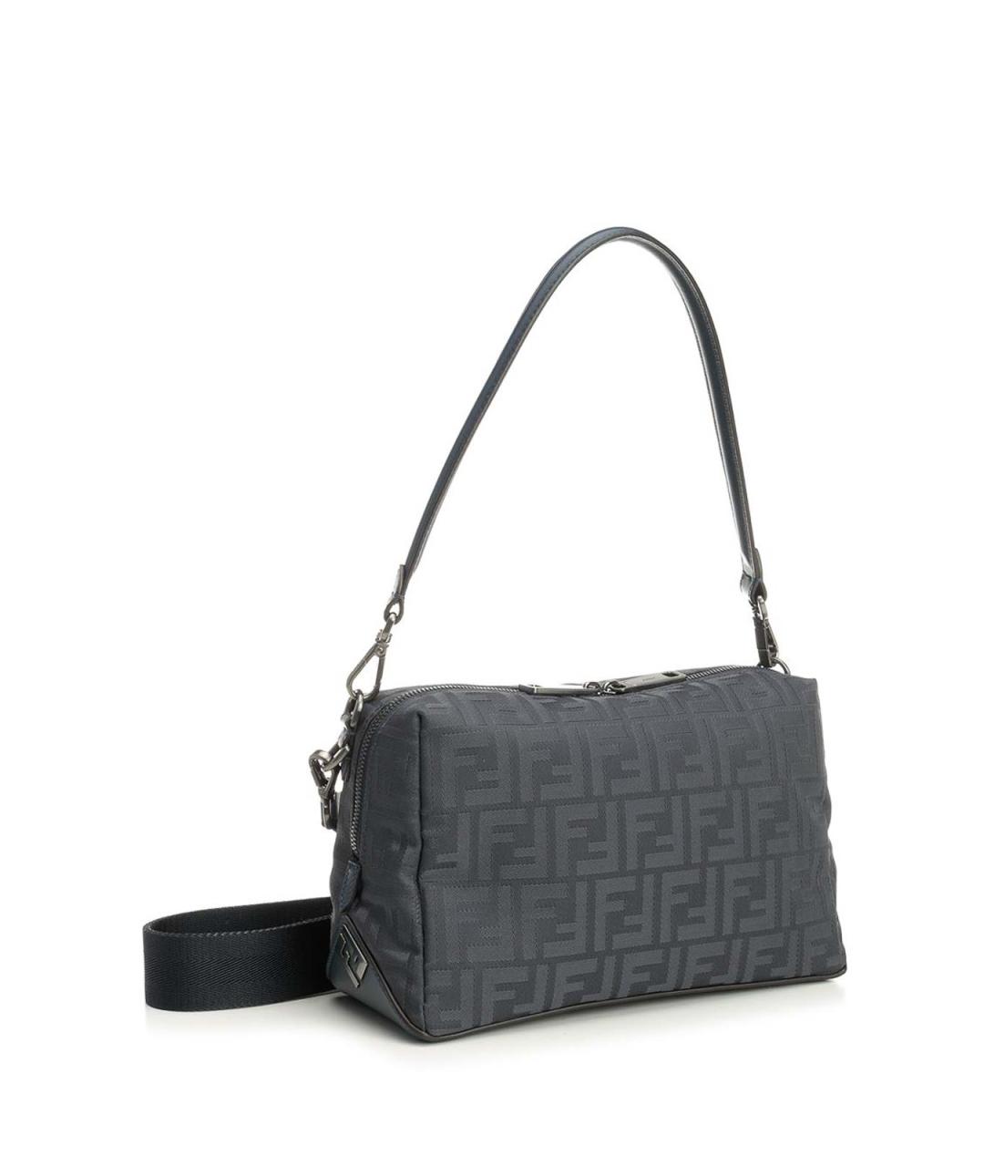 FENDI Синяя тканевая сумка на плечо, фото 2