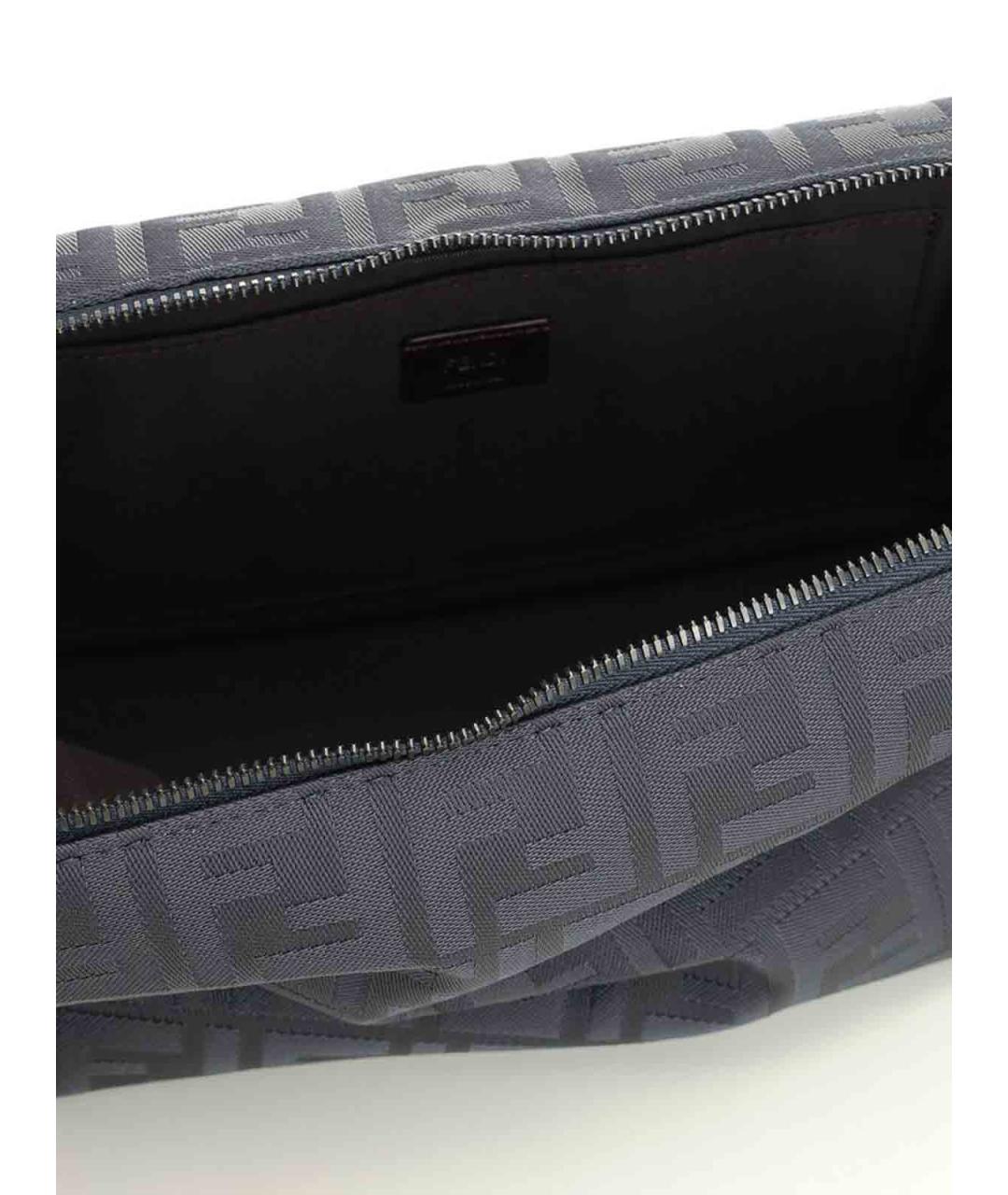 FENDI Синяя тканевая сумка на плечо, фото 4