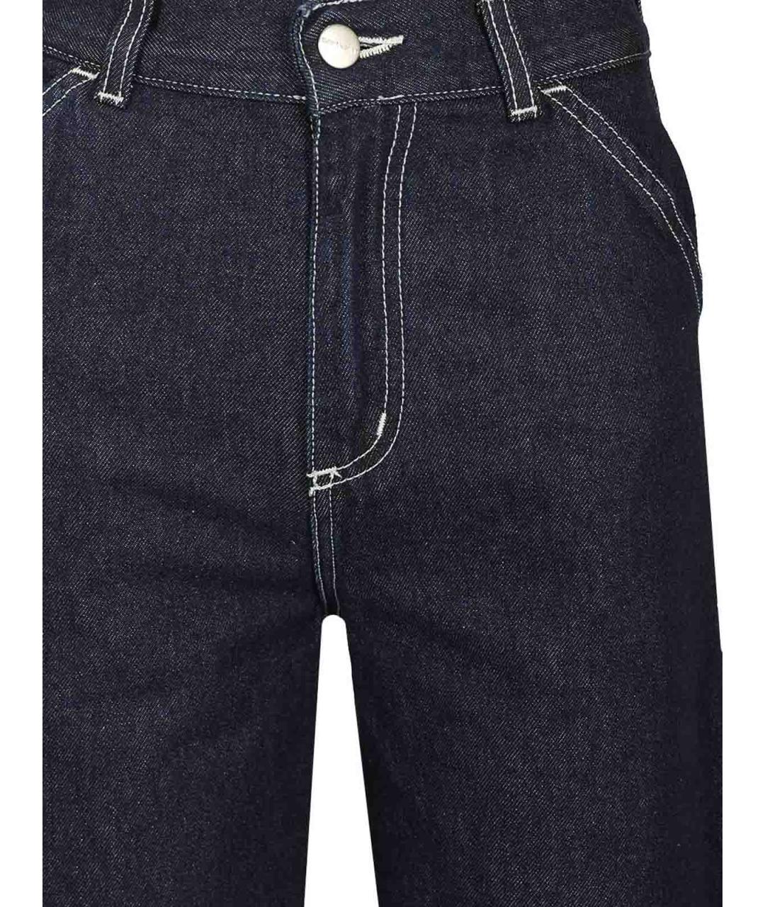 CARHARTT Темно-синие хлопковые прямые джинсы, фото 4