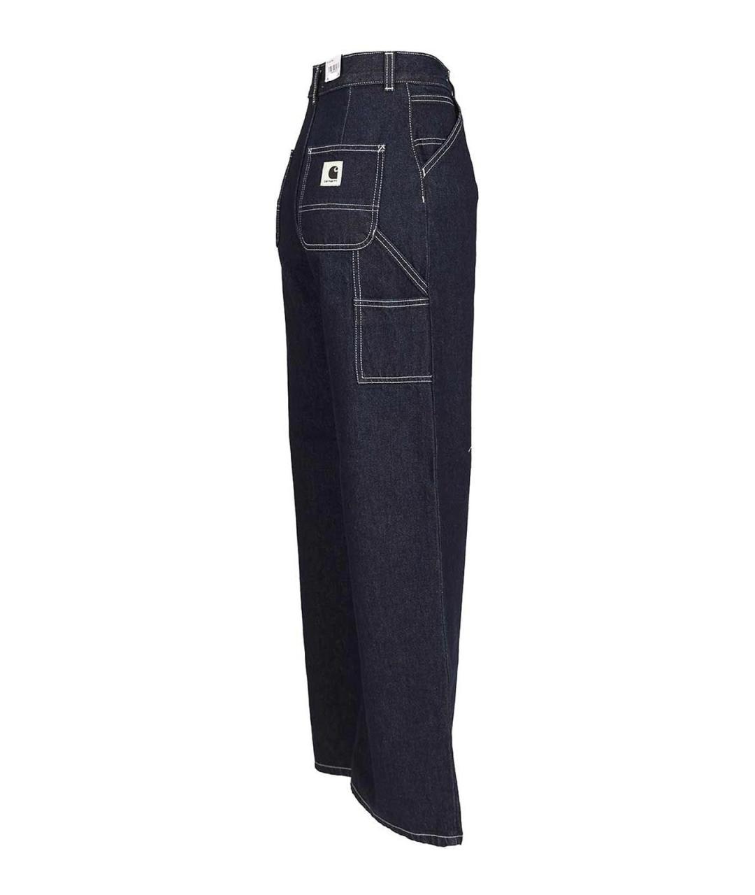 CARHARTT Темно-синие хлопковые прямые джинсы, фото 3