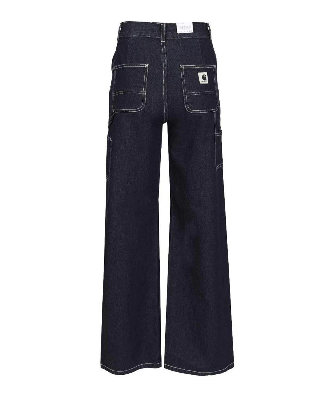 CARHARTT Темно-синие хлопковые прямые джинсы, фото 2