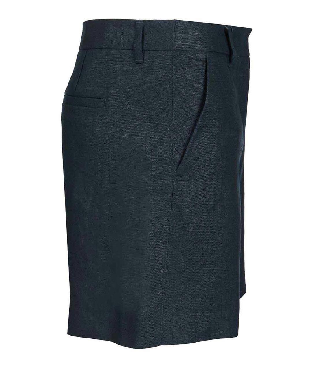 'S MAX MARA Темно-синие льняные шорты, фото 3