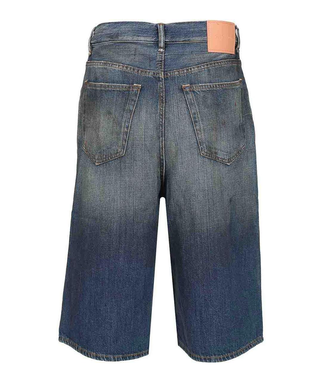 ACNE STUDIOS Синие хлопковые шорты, фото 2