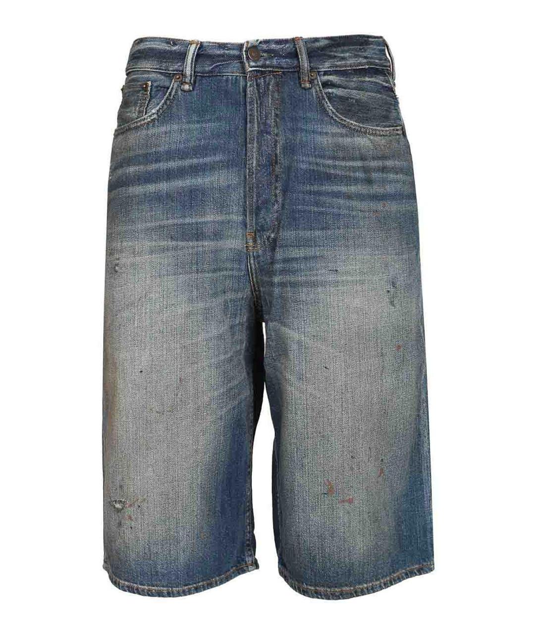 ACNE STUDIOS Синие хлопковые шорты, фото 1