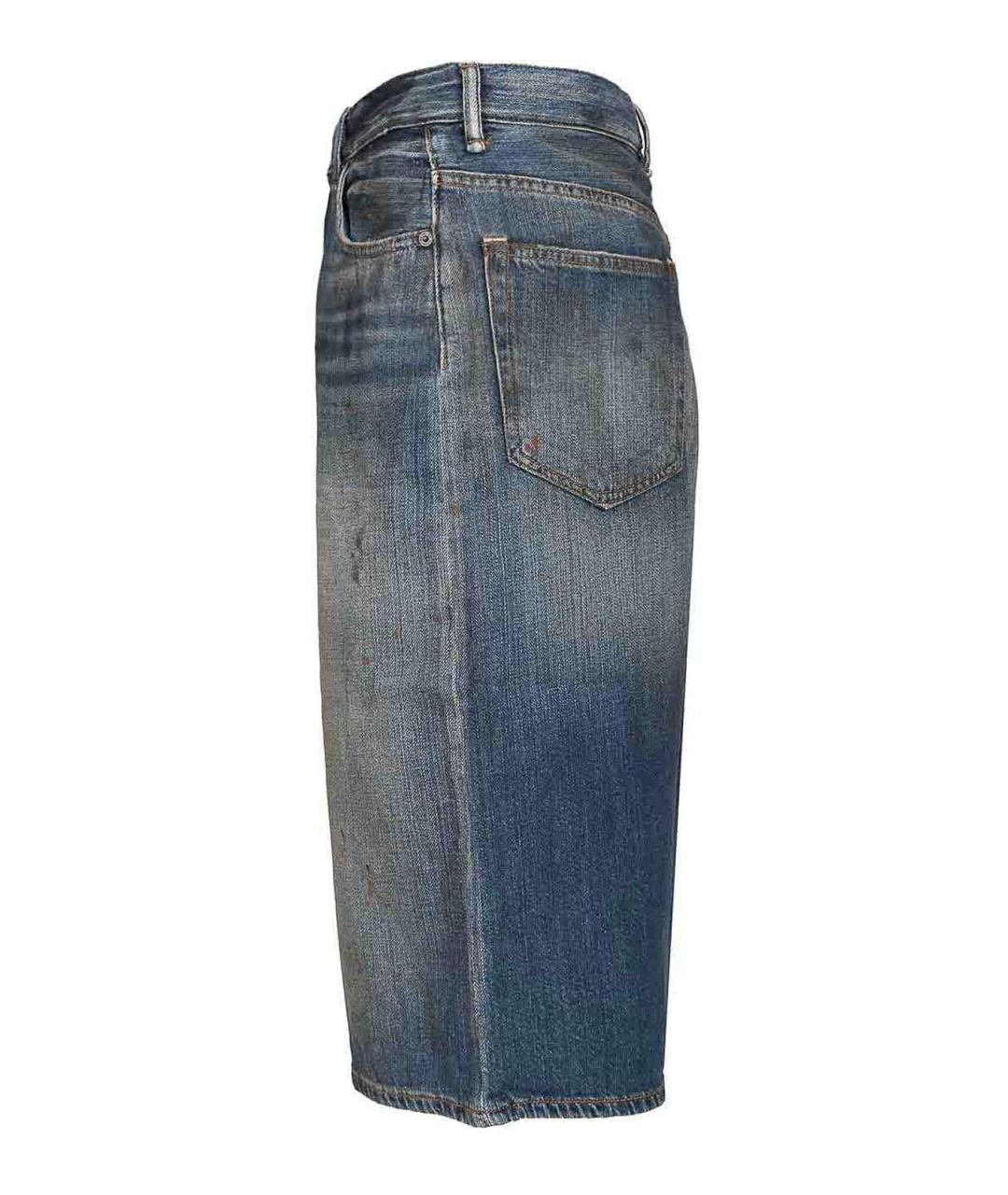ACNE STUDIOS Синие хлопковые шорты, фото 3
