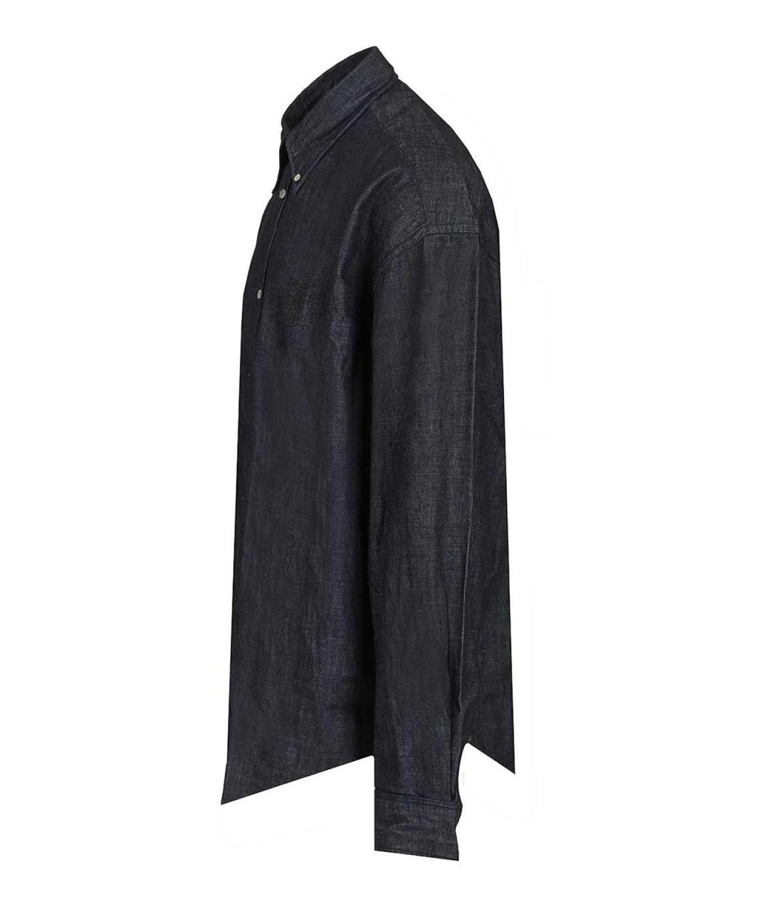 ACNE STUDIOS Темно-синяя хлопковая кэжуал рубашка, фото 3