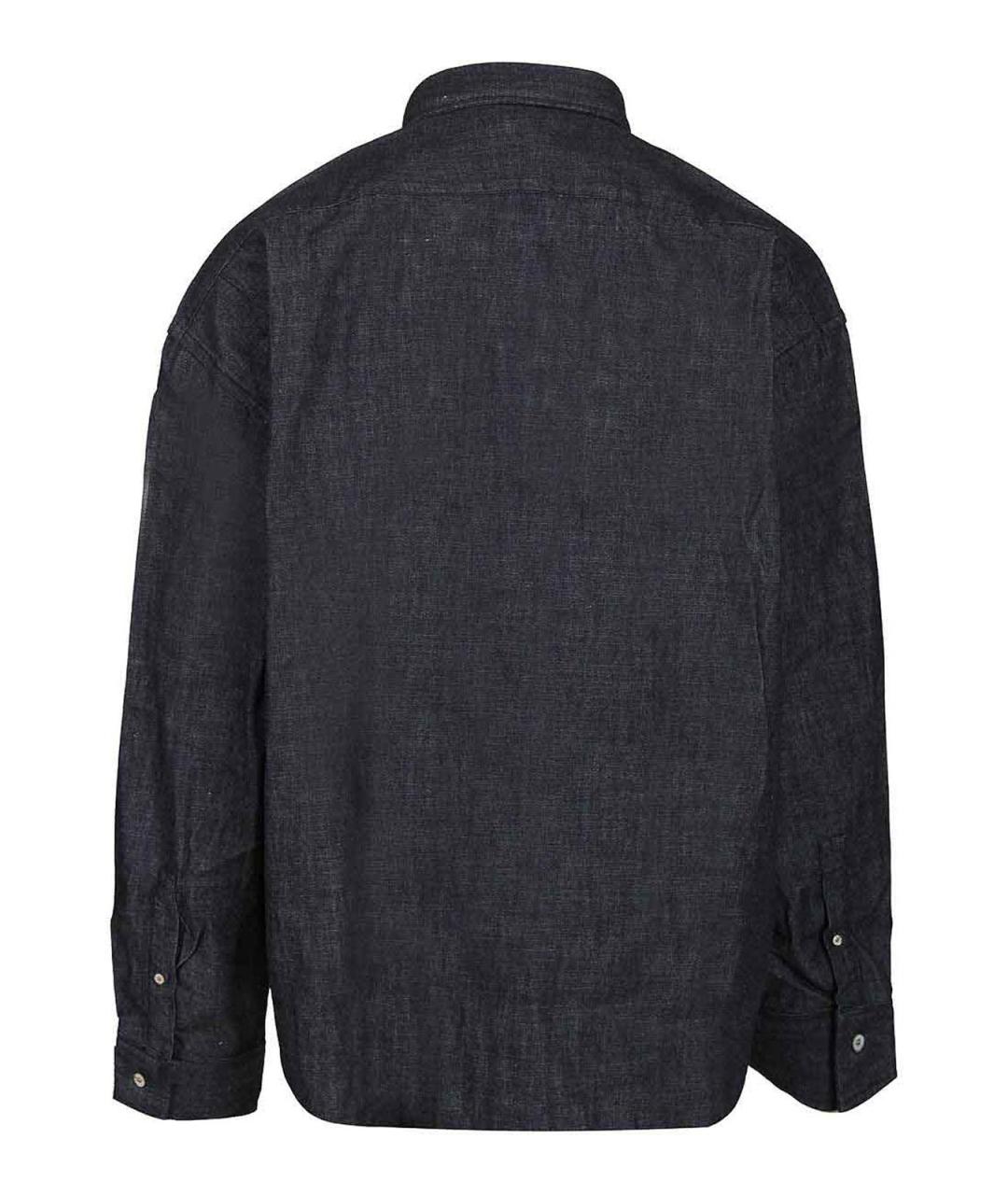 ACNE STUDIOS Темно-синяя хлопковая кэжуал рубашка, фото 2