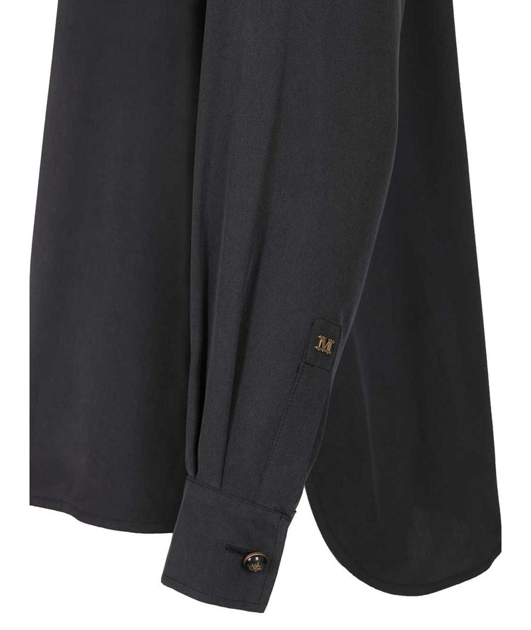 MAX MARA Синяя шелковая рубашка, фото 5
