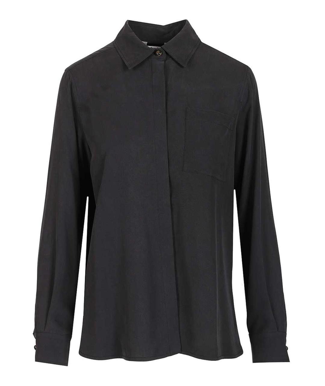 MAX MARA Синяя шелковая рубашка, фото 1