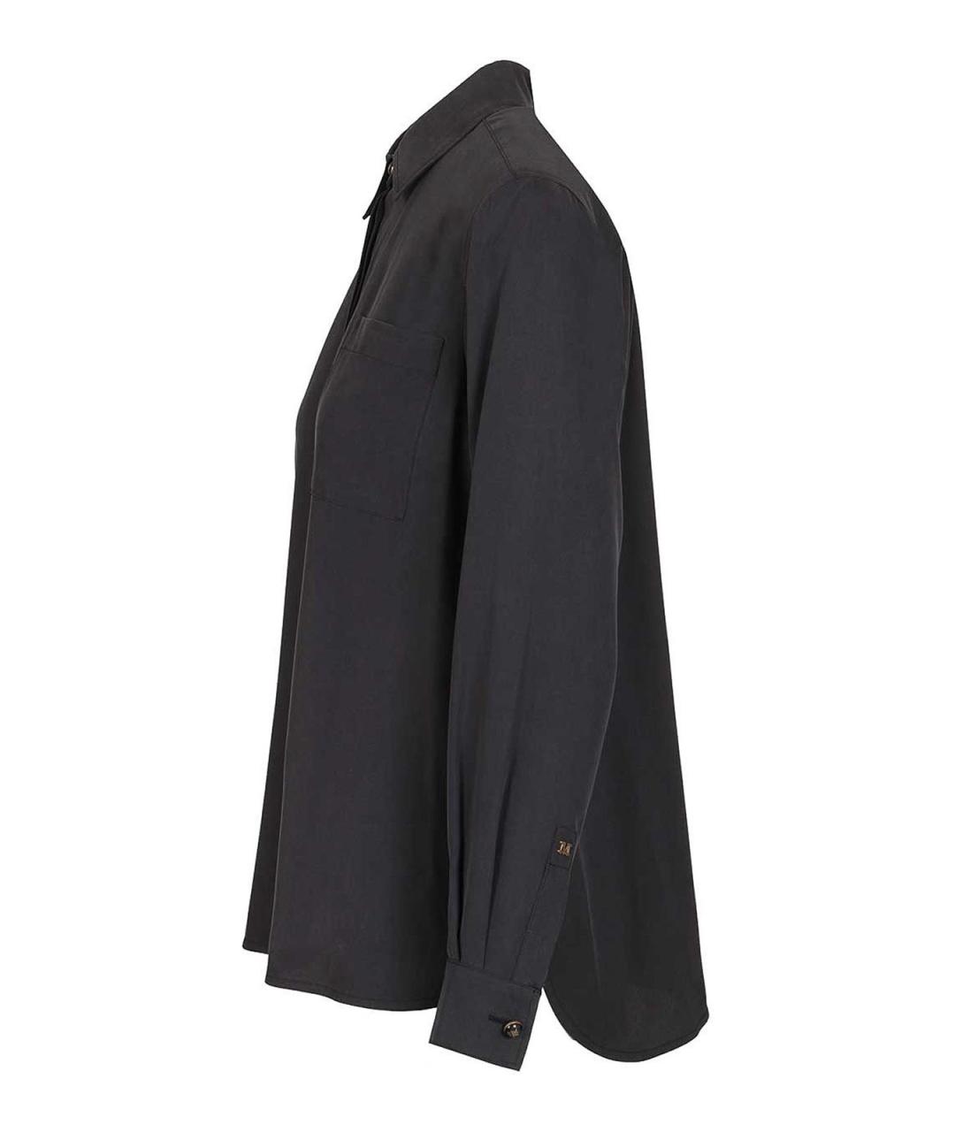 MAX MARA Синяя шелковая рубашка, фото 3