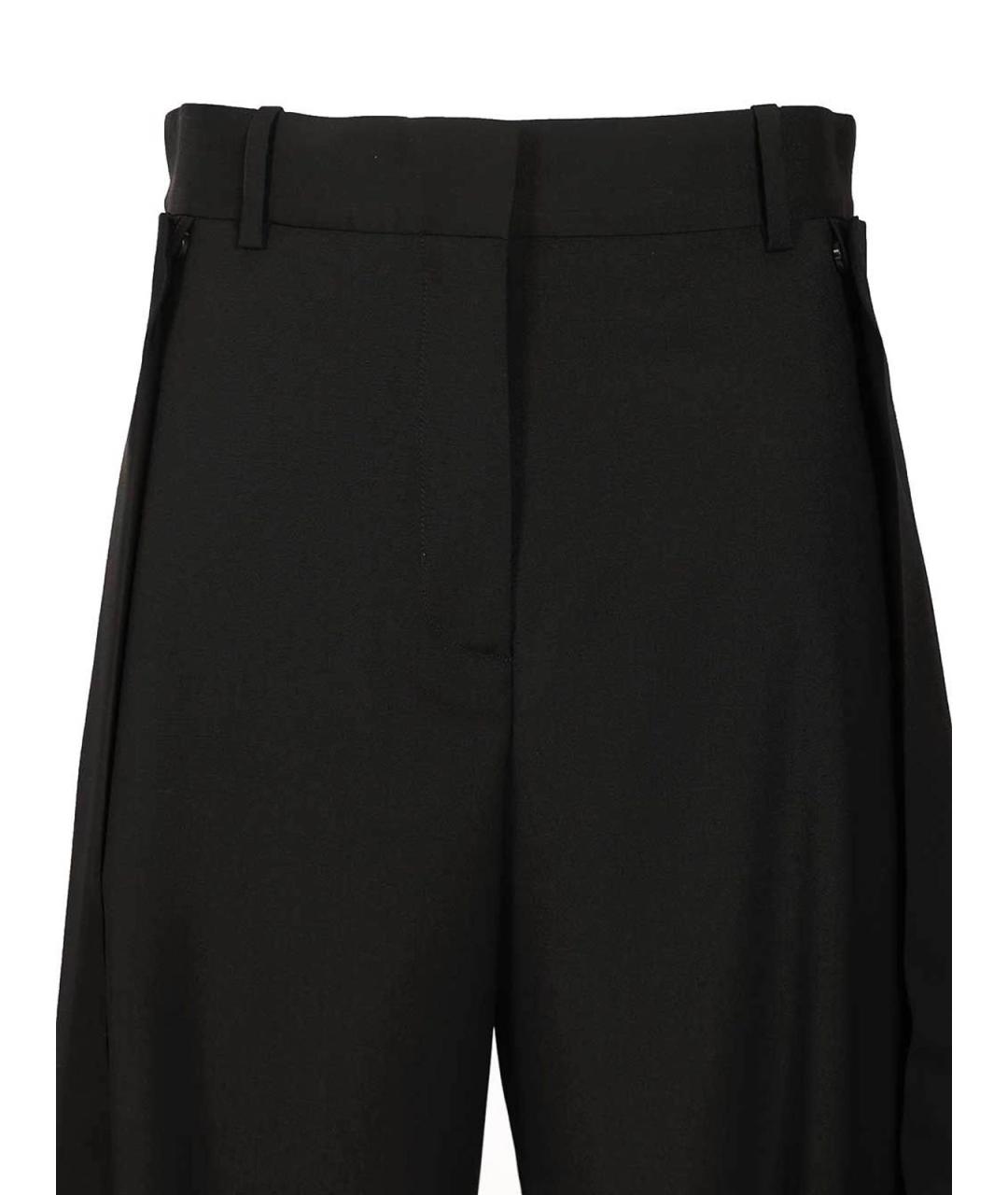 LOEWE Черные шерстяные прямые брюки, фото 4