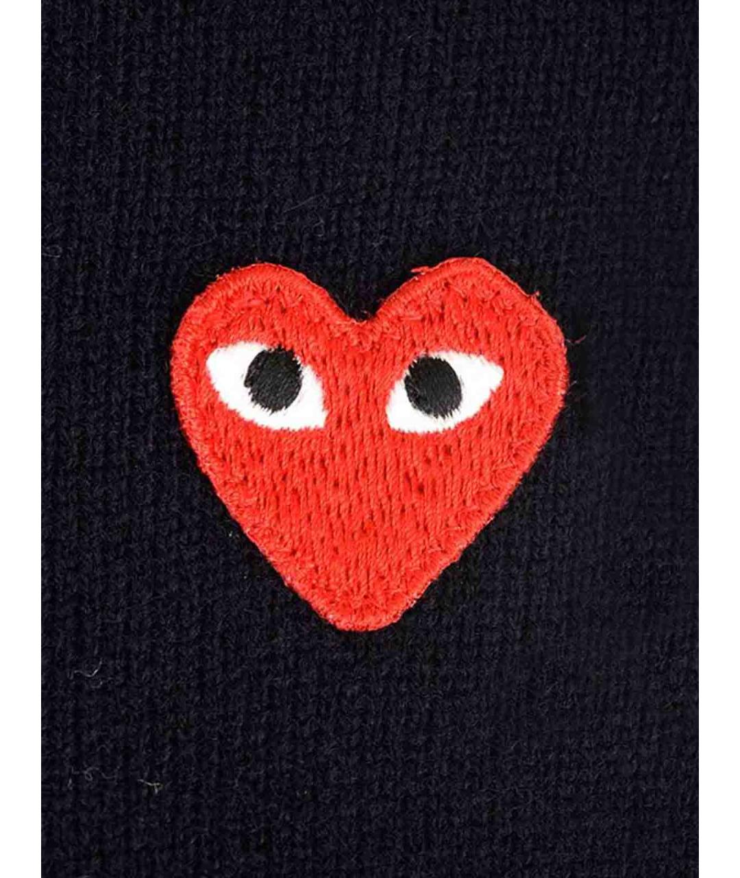 COMME DES GARÇONS PLAY Синий шерстяной кардиган, фото 3