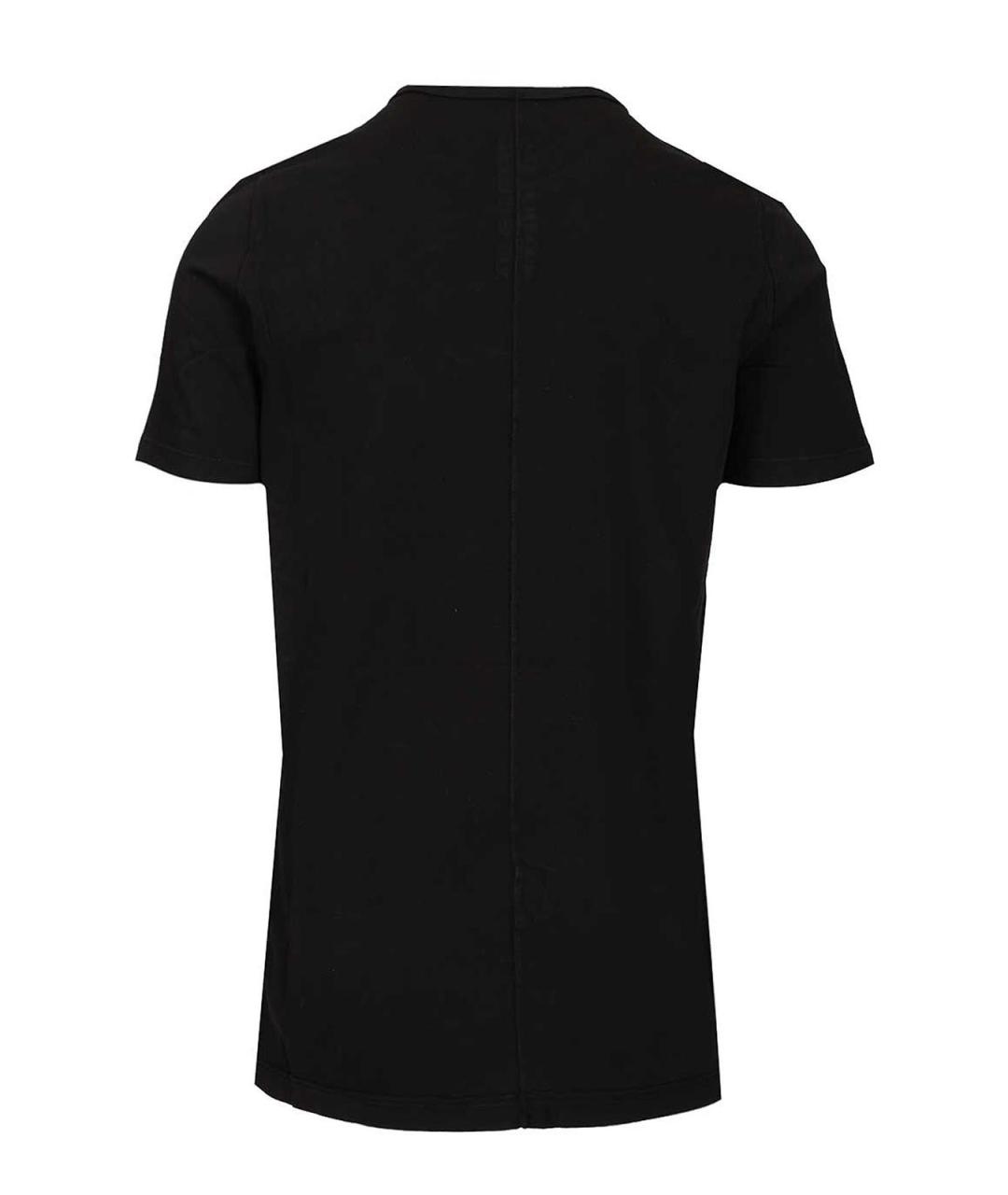 RICK OWENS DRKSHDW Черная хлопковая футболка, фото 2