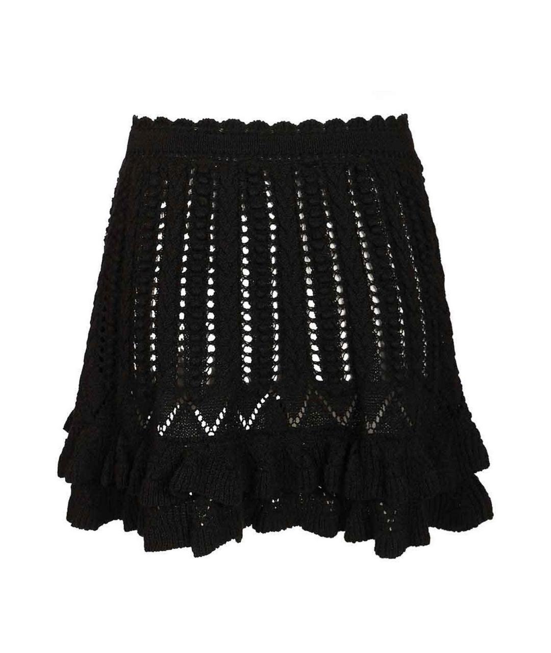 ISABEL MARANT Черная хлопковая юбка мини, фото 2