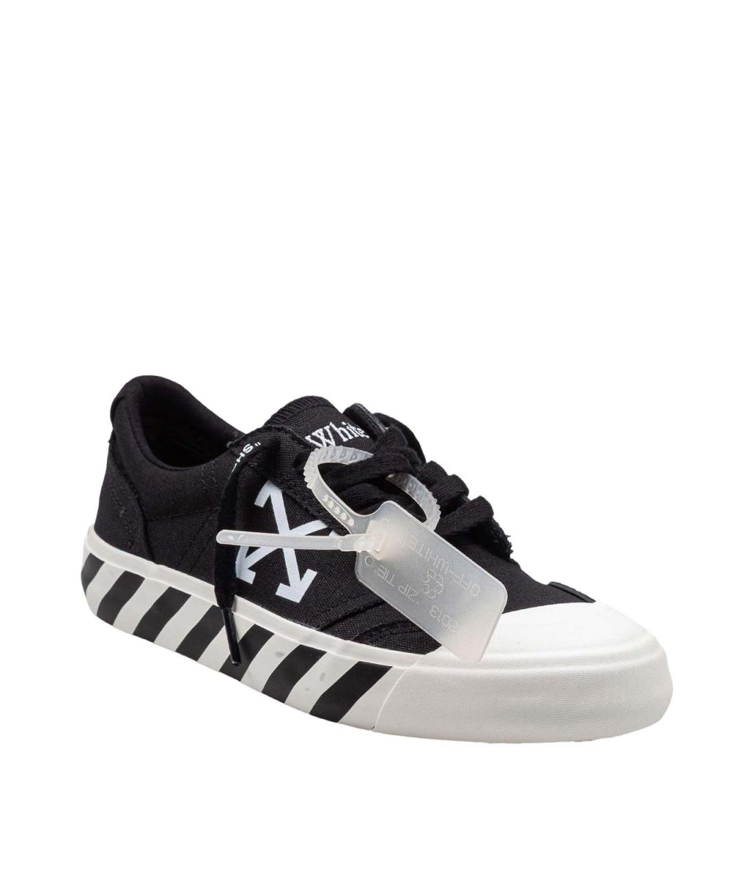 OFF-WHITE Черные текстильные кеды, фото 2