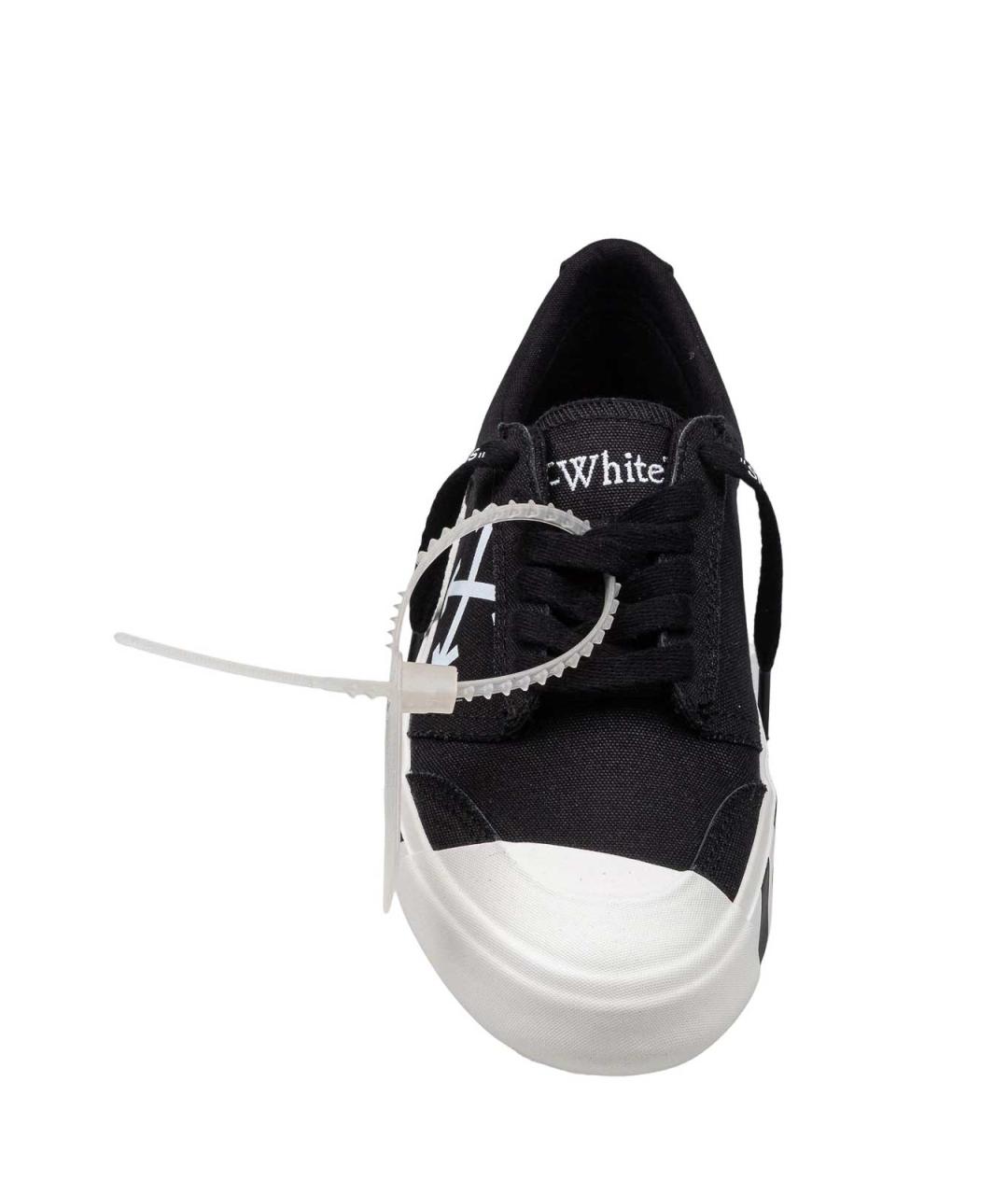 OFF-WHITE Черные текстильные кеды, фото 3