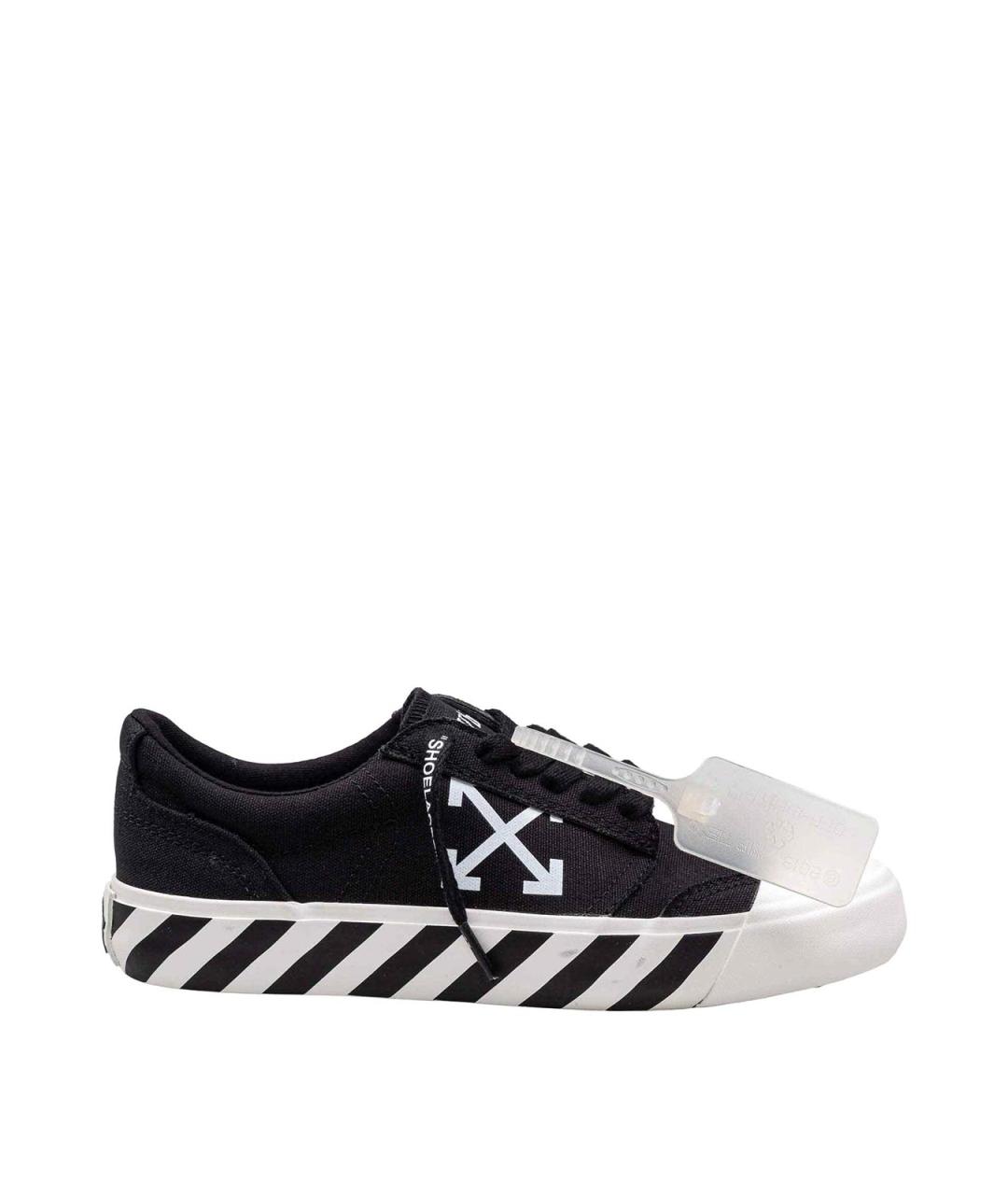 OFF-WHITE Черные текстильные кеды, фото 1