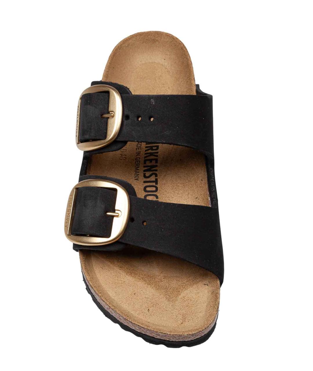 BIRKENSTOCK Черные замшевые шлепанцы, фото 2