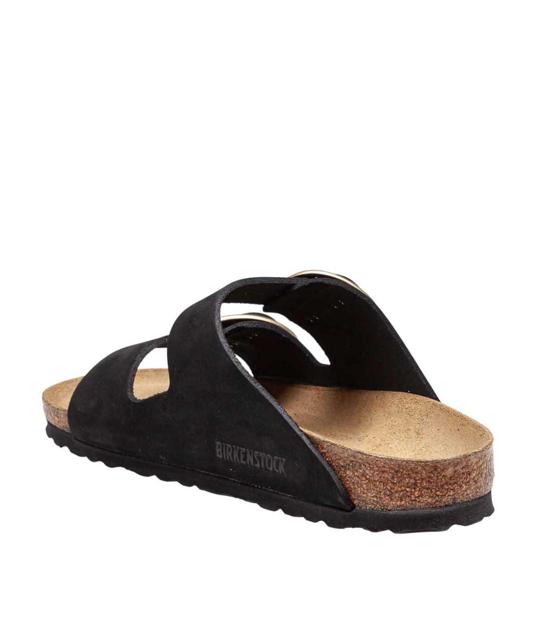 BIRKENSTOCK Черные замшевые шлепанцы, фото 3