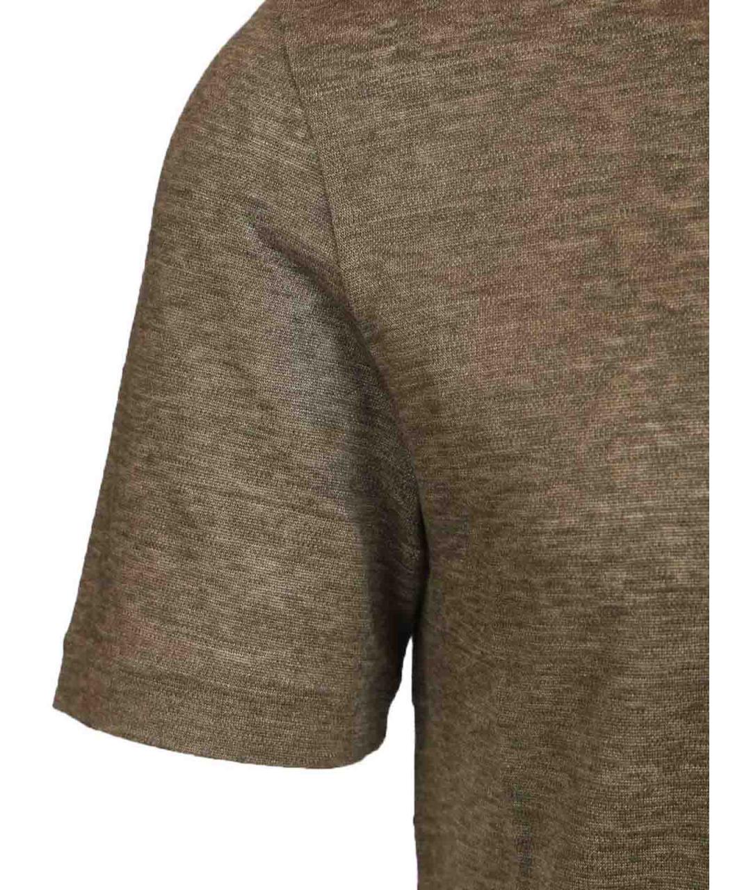 ZEGNA Хаки футболка, фото 4
