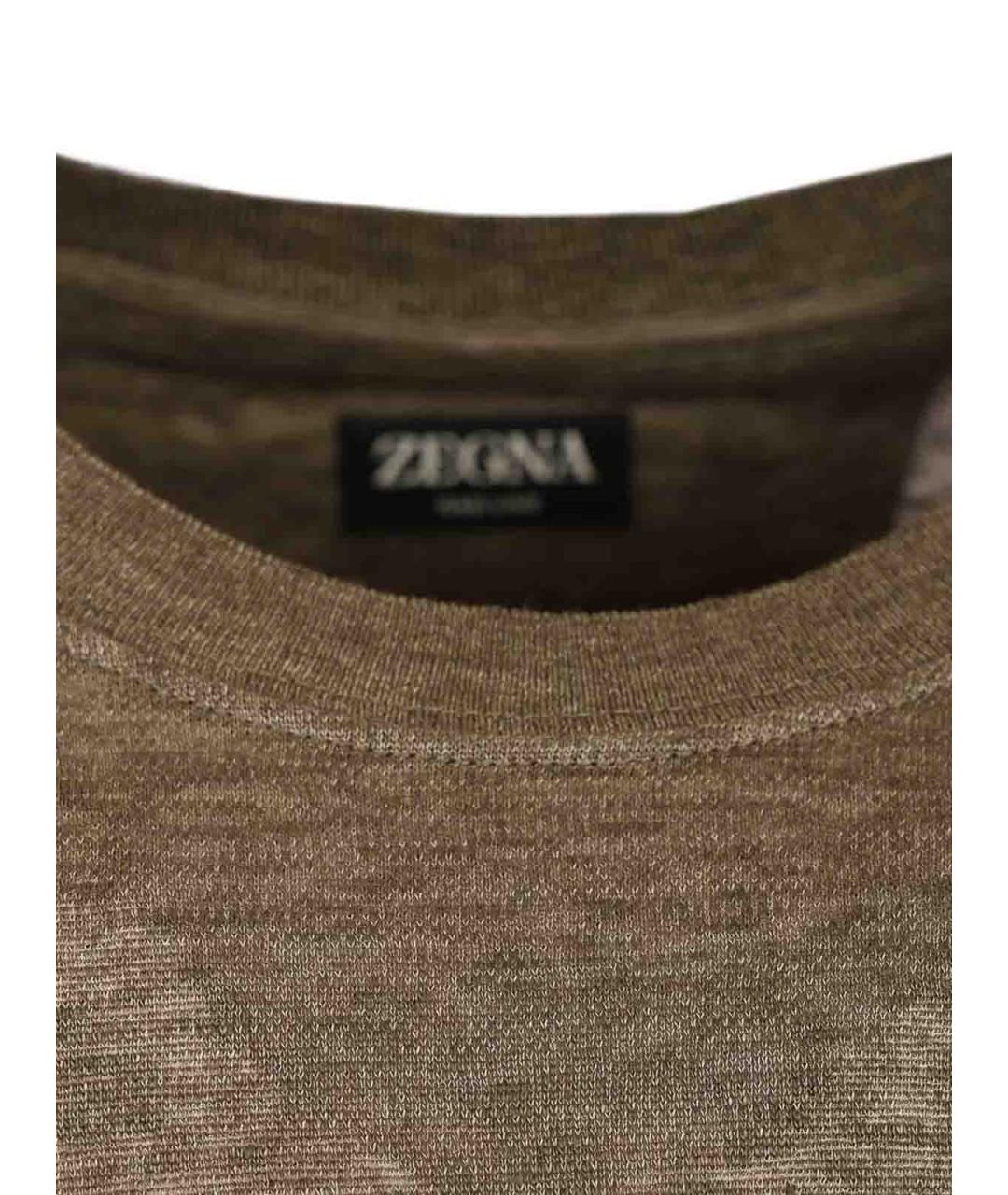 ZEGNA Хаки футболка, фото 3