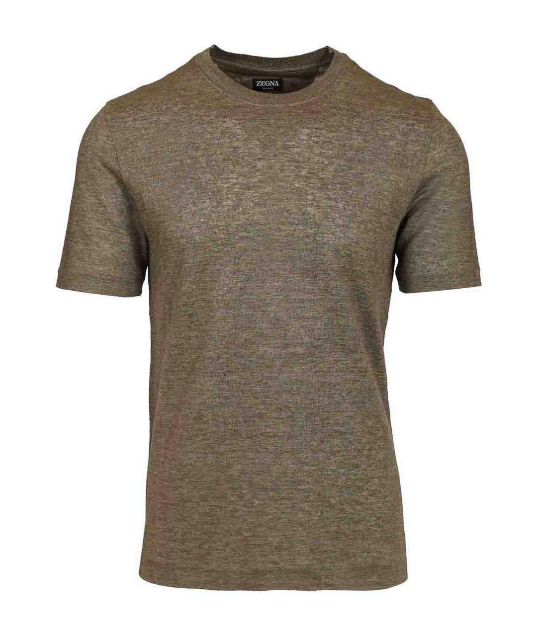 ZEGNA Хаки футболка, фото 1