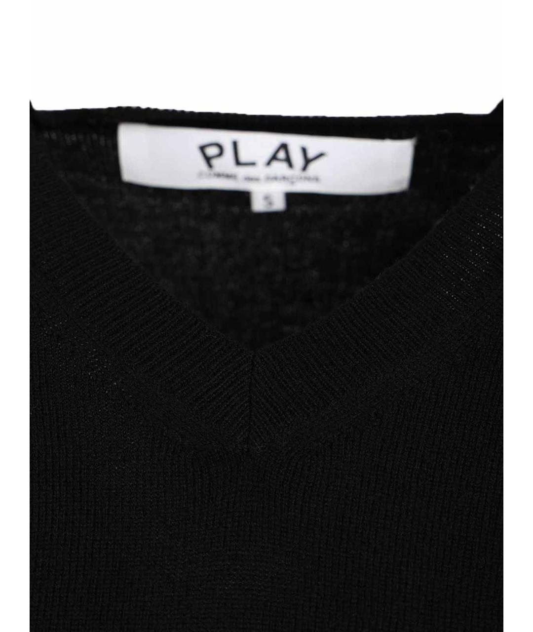 COMME DES GARÇONS PLAY Черный шерстяной джемпер / свитер, фото 5