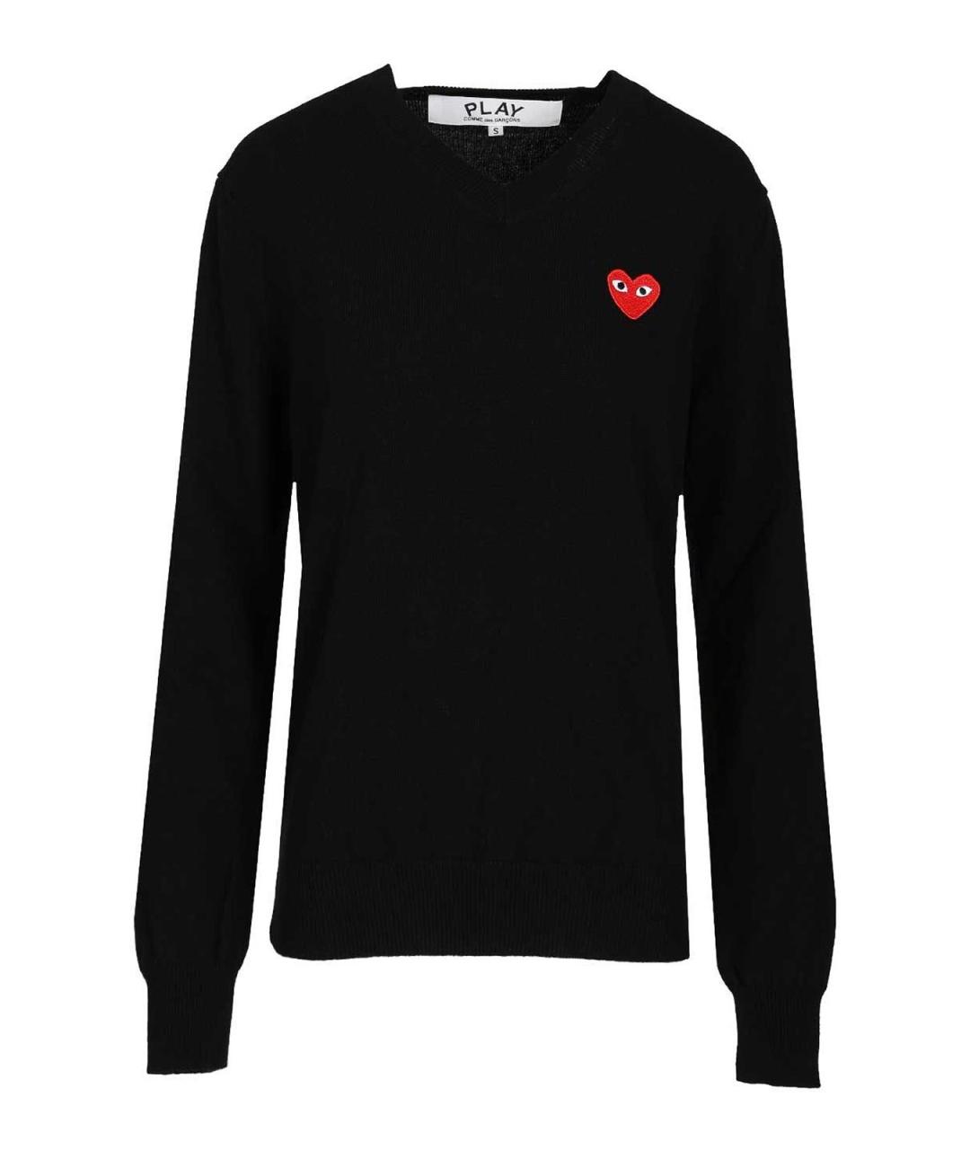 COMME DES GARÇONS PLAY Черный шерстяной джемпер / свитер, фото 1