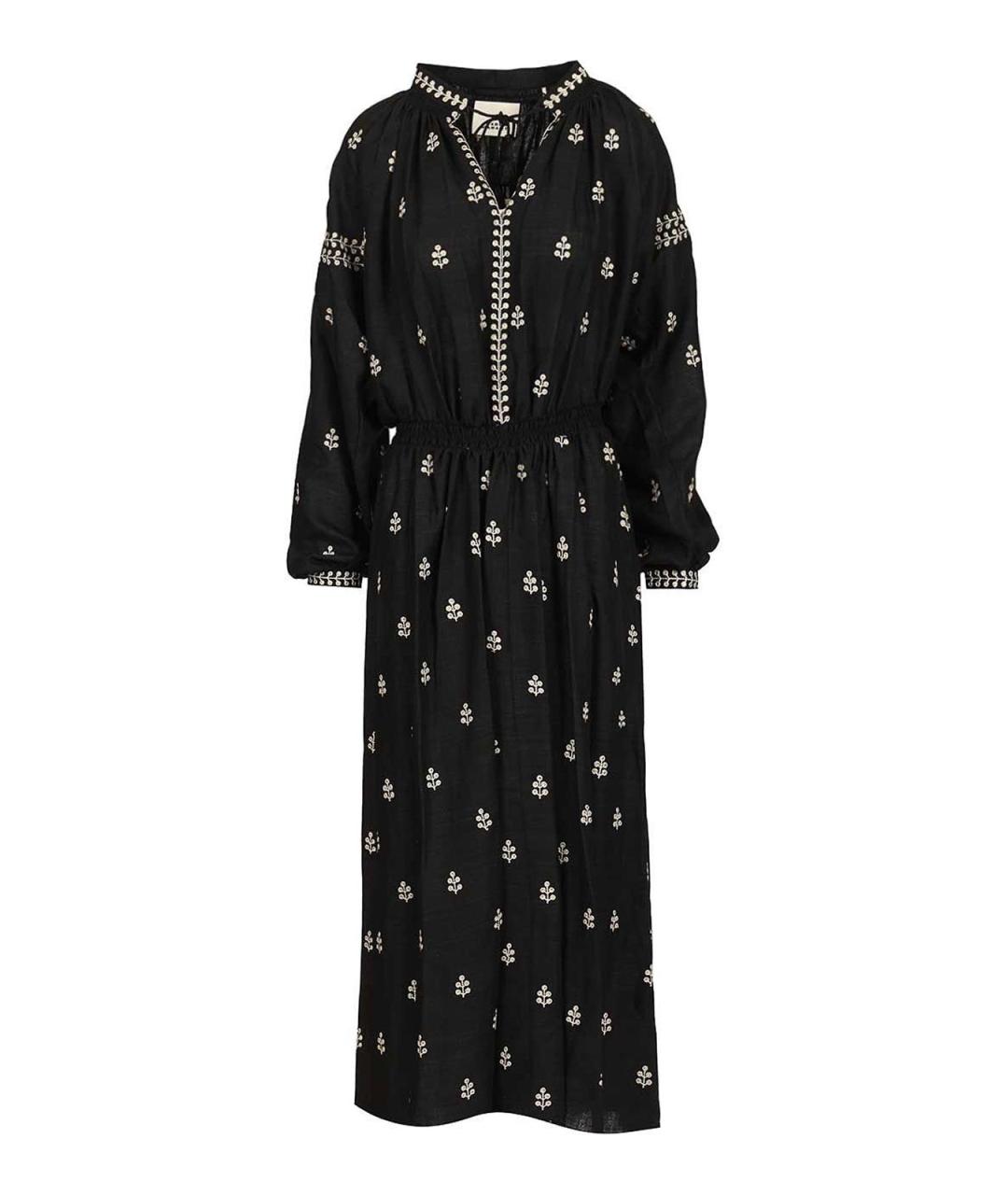 ISABEL MARANT Черное шелковое повседневное платье, фото 1