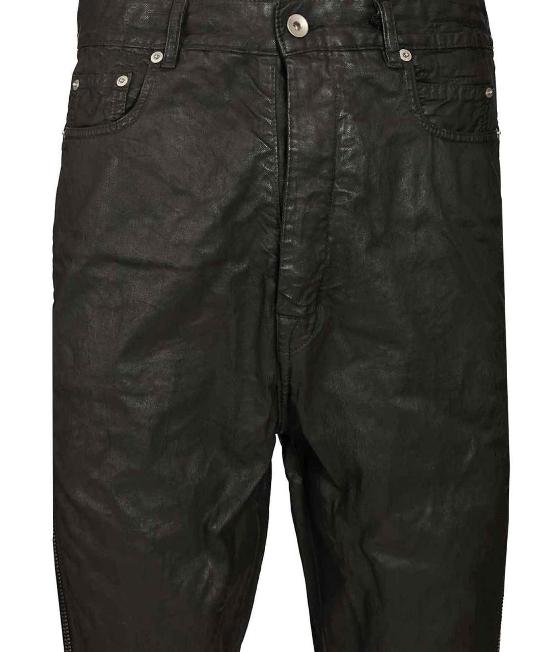 RICK OWENS DRKSHDW Черные хлопковые прямые джинсы, фото 4