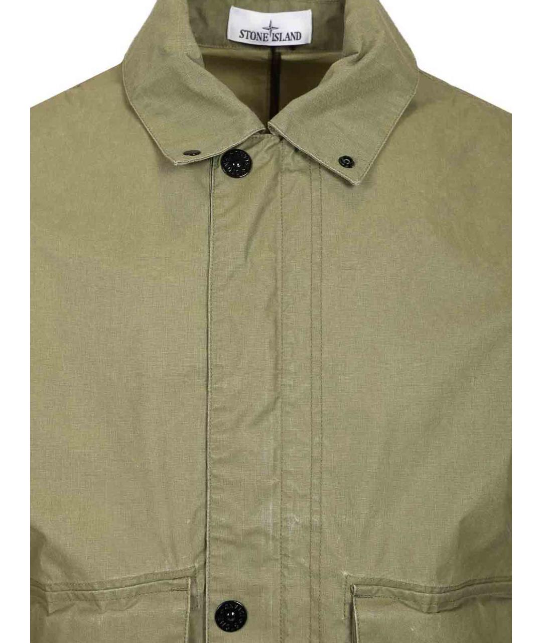 STONE ISLAND Зеленая полиэстеровая куртка, фото 4