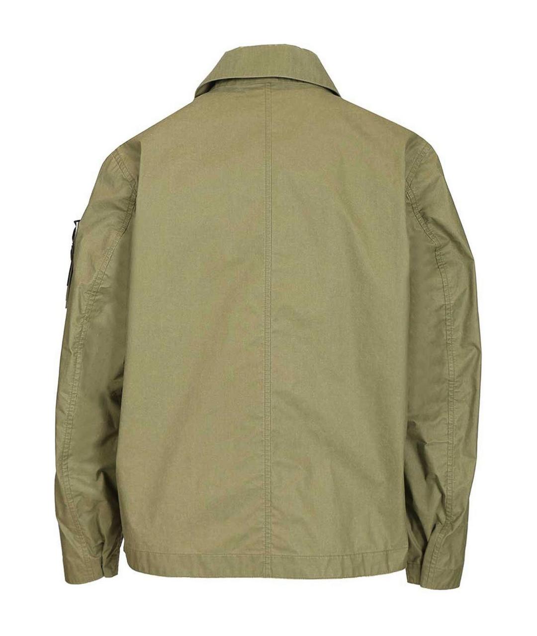 STONE ISLAND Зеленая полиэстеровая куртка, фото 2