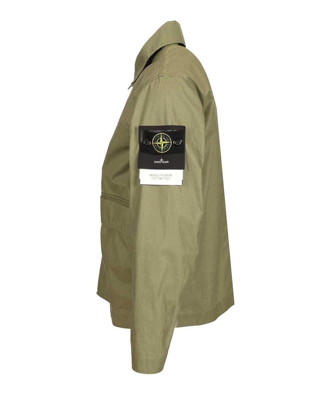 STONE ISLAND Зеленая полиэстеровая куртка, фото 3